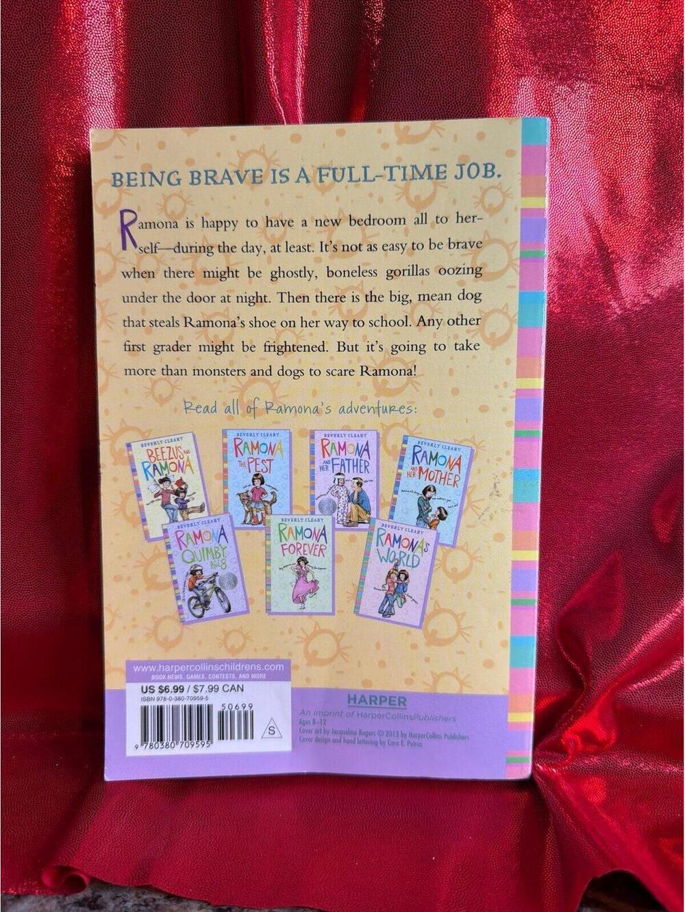 children's book Ramona the Brave by Beverly Cleary.This novel is the third book - Picture 2 of 2